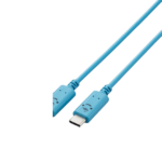 ELECOM 笑臉系列 支援 USB-C to USB-C 傳輸充電線 1M, 藍：圖片 3