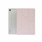 MLTIX 可直立防摔抗彎 Galaxy Tab S10 FE (10.9 吋，2025) 含筆槽多角度保護殼, 粉色
