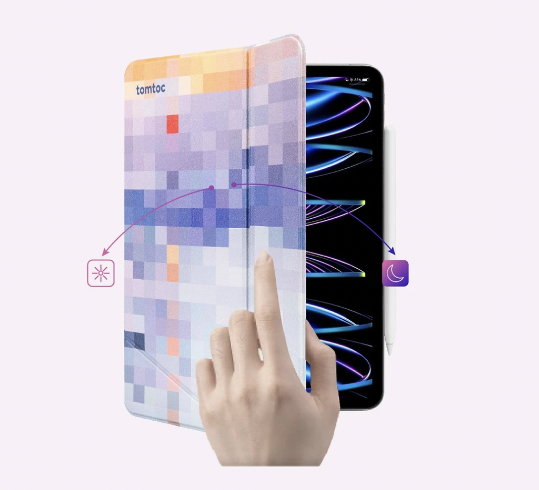 tomtoc 磁吸可拆式 2022 iPad Air 5 (10.9 吋) 聰穎雙面夾保護套, 混色款