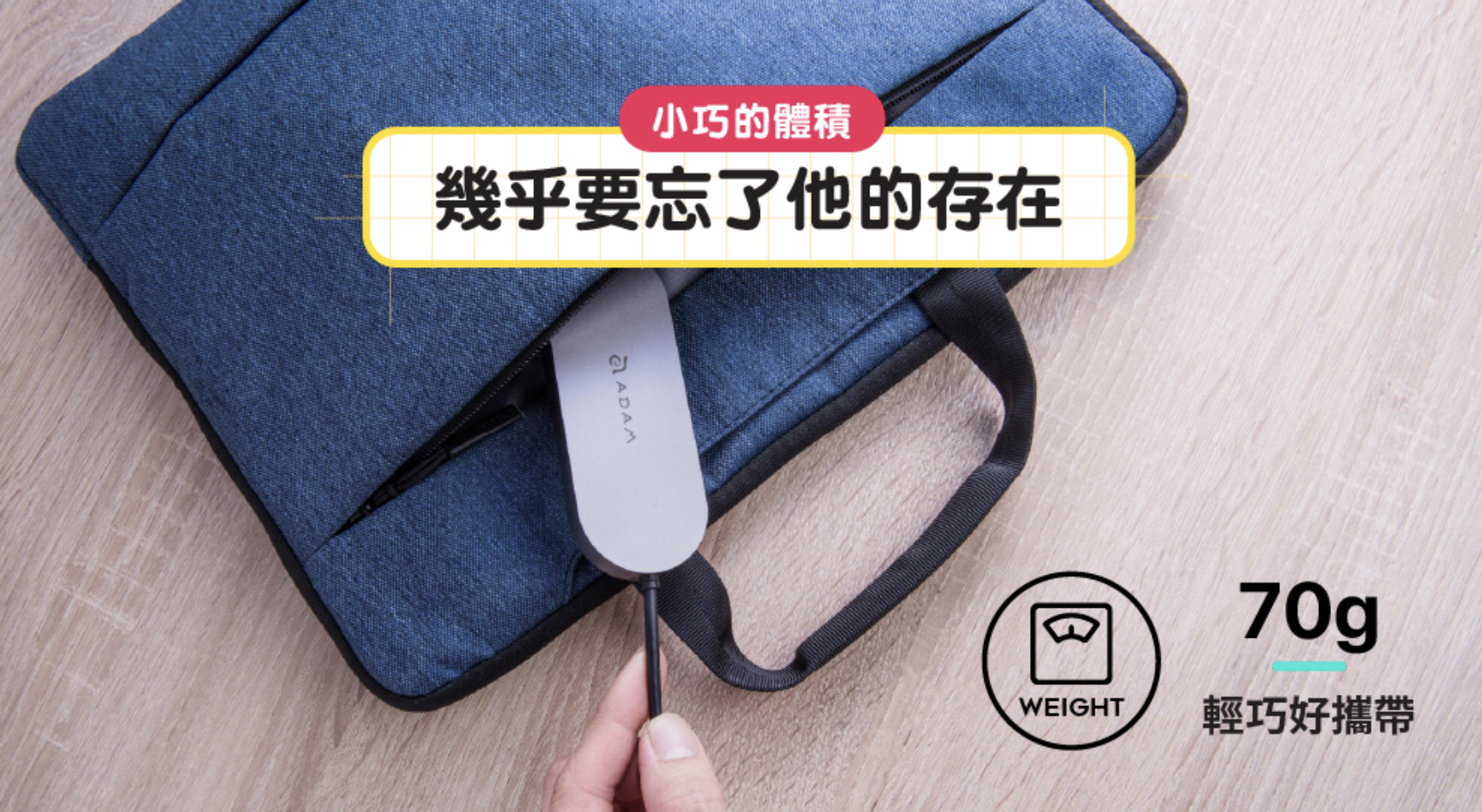 ADAM 亞果元素 HUB S 支援 USB-C 五合一 240GB 外接 SSD 固態硬碟集線器, 太空灰