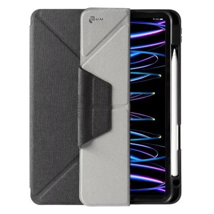 JTLEGEND AMOS 布紋 2024 iPad Air 6 (11 吋, M2) 含筆槽支架保護套, 石墨黑