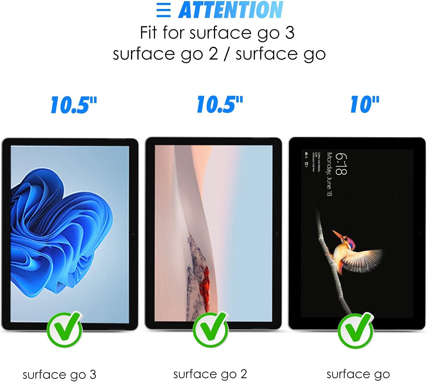 MLTIX Glass Pro 9H 高透 2023 Surface Go 4 (10.5 吋) 鋼化玻璃貼