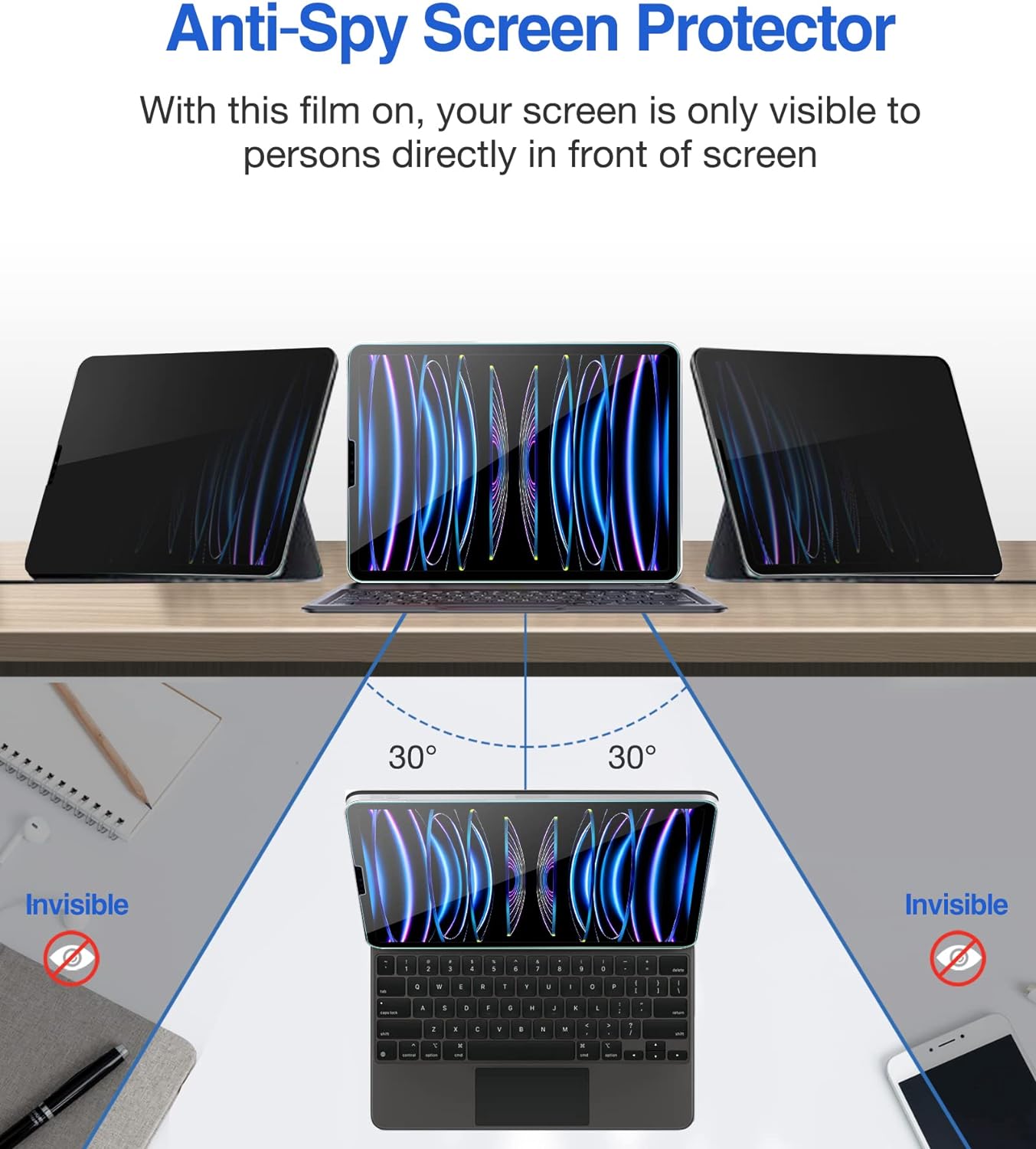 MLTIX 防窺 9H Glass Pro 2022 iPad Air 5 (10.9 吋) 鋼化玻璃貼