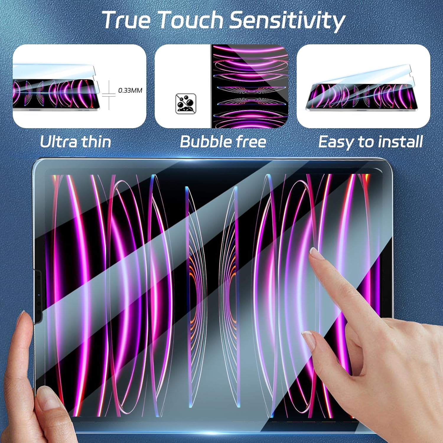 MLTIX 抗藍光 9H Glass Pro iPad mini 8.3 吋 (第 7 代,2024,A17 Pro) 鋼化玻璃貼