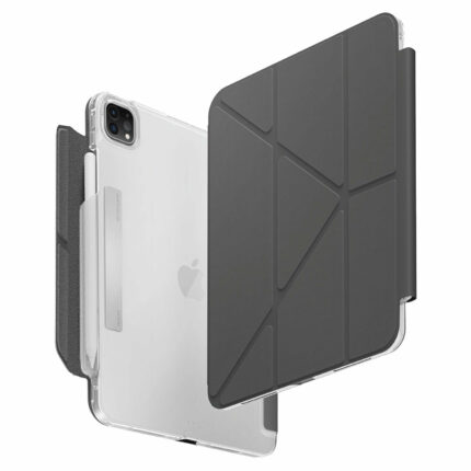 UNIQ Camden Click 含筆槽硬邊 iPad Pro 11 吋 (第 5 代，2024，M4) 多功能極簡透明保護套, 灰