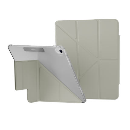 MAGEASY FACET 透明背蓋 iPad Air 11 吋 (第 6 代，2024，M2) 全方位支架保護套, 星光灰