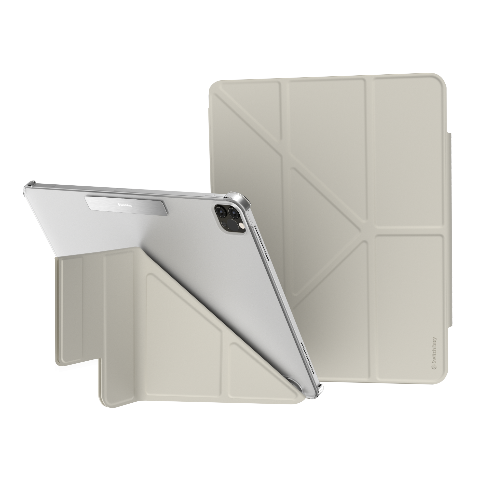 SwitchEasy Origami NUDE 2024 iPad Pro (13吋, M4) 全方位透明背蓋保護套, 星光色 MLTIX