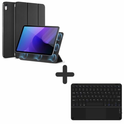MLTIX 輕巧磁吸式 iPad 10.9 吋 (第 10 代，2022) 雙面夾含觸控板藍牙鍵盤組 - 繁體, 魔力黑