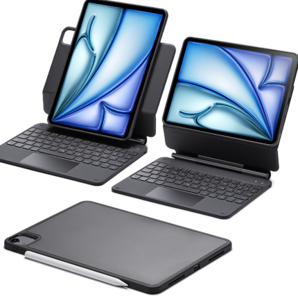 ESR 億色 可直立防摔 2024 iPad Air (13 吋, M2) 巧控鍵盤保護套 - 英文, 黑