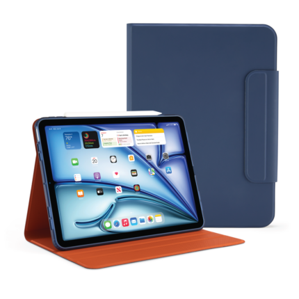 Pipetto Rotating Folio 2024 iPad Air 6 (11 吋, M2) 可旋轉側翻皮套保護殼, 海軍藍