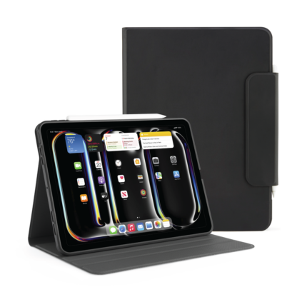 Pipetto Rotating Folio 2024 iPad Pro (13吋, M4) 可旋轉側翻皮套保護殼, 黑