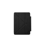 LAUT HUEX SLIM Folio 可拆式 iPad Air 13 吋 (第 3 代，2026，M4) 透明背板多功能保護殼, 黑