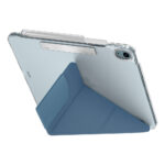 UNIQ Camden Click 含筆槽硬邊 iPad Air 11 吋 (第 6 代，2024，M2) 多功能極簡透明保護套, 冰藍：圖片 2