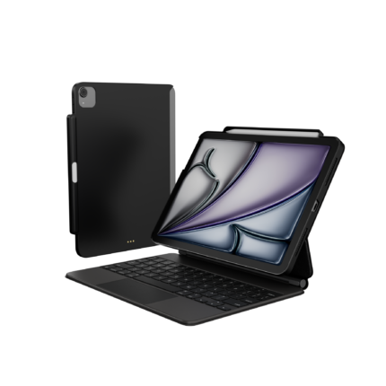 MAGEASY CoverBuddy Lite iPad Air 11 吋 (第 6 代，2024，M2) 磁吸保護殼- 支援 Apple 鍵盤  (本產品不含鍵盤), 黑