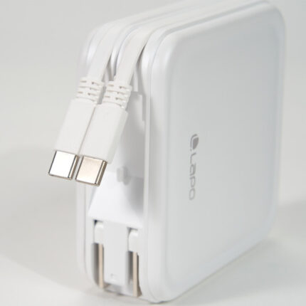 LaPO 八合一 10000mAh 無線快充行動電源  - Type-C + Type-C, 白