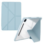 AHAStyle 透明背板 Galaxy Tab S10 FE (10.9 吋，2025) 含筆槽多角度保護殼, 冰藍