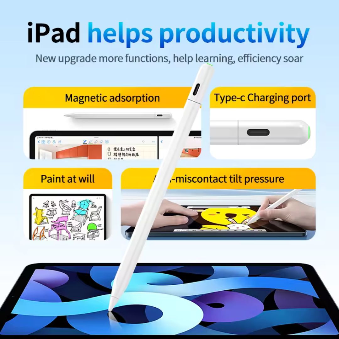 MLTIX X Pen 書寫繪圖款 iPad 主動式觸控筆 - 支援 2018 ~ 2025 iPad (不含 mini 7), 白
