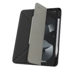 JTLEGEND Ness Pro 多角度含磁扣含筆槽 iPad Air 11 吋 (第 7 代，2025，M3) 折疊防撥水布紋保護殼, 黑：圖片 3
