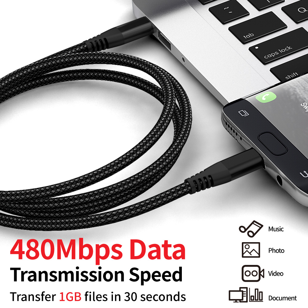 MLTIX ML系列 60W USB-C to USB-C 編織傳輸充電線 - 2M, 灰