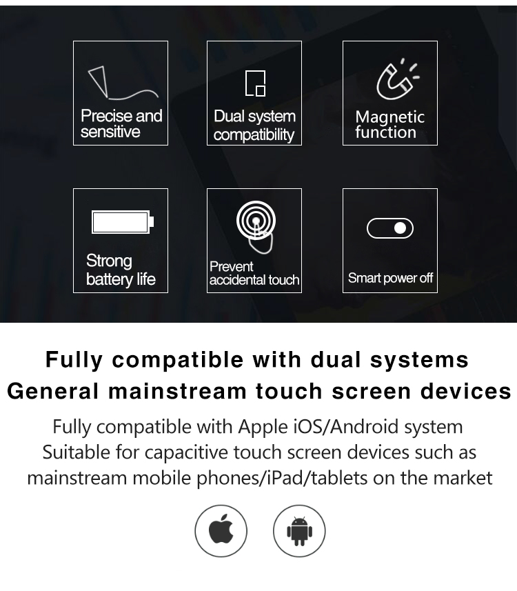 MLTIX M2 平板手機萬用觸控筆 - 支援 2010 ~ 2022 年間的 iPad (不含 iPad 10) / Tab A 系列, 白