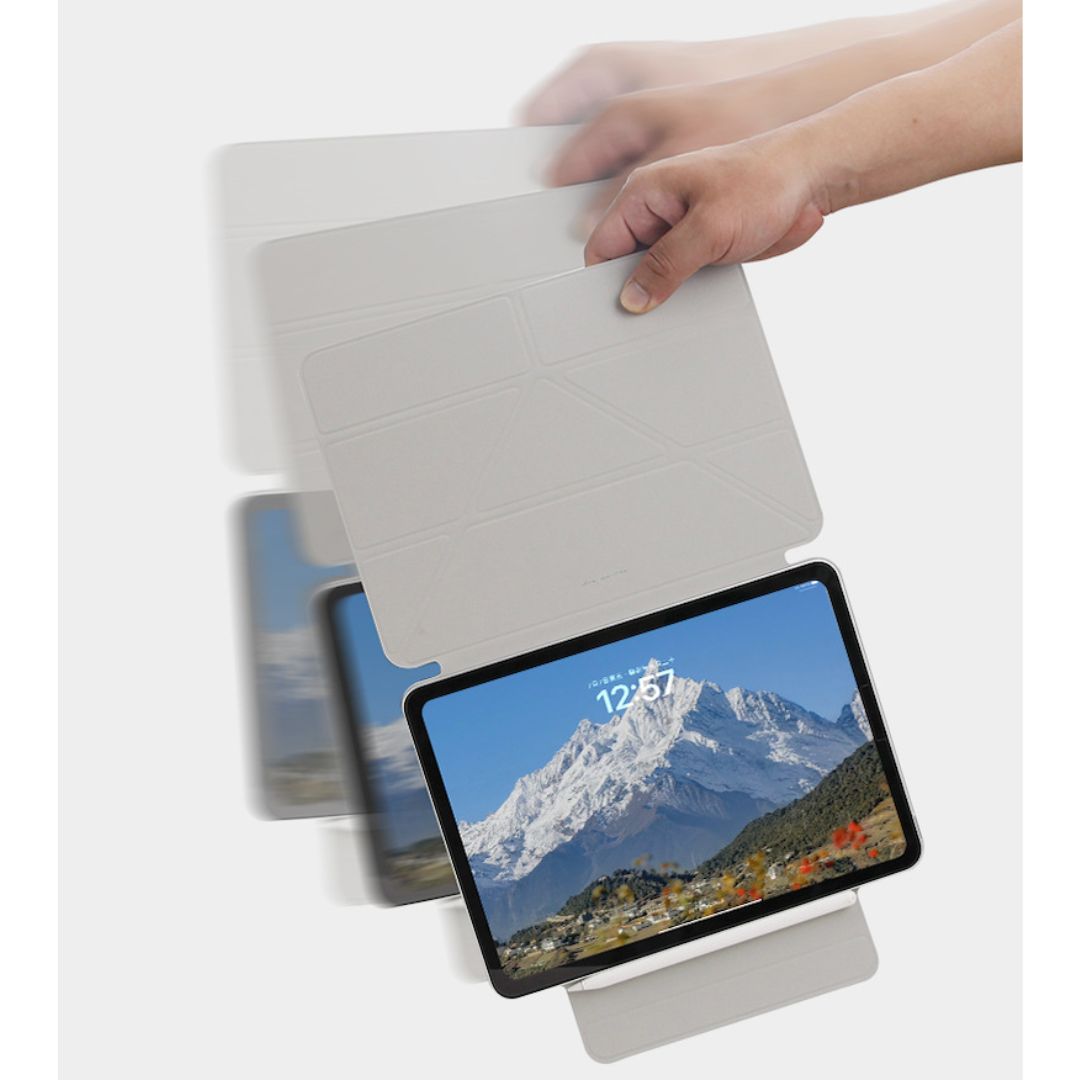 MLTIX MS 可直立多角度 iPad 11 吋 (第 11 代,2025,A16) 含磁扣聰穎雙面夾保護套, 紫