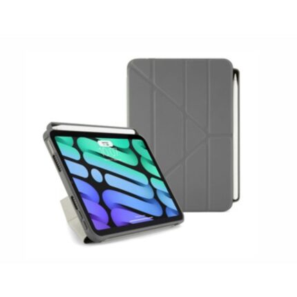 Pipetto Origami Pencil TPU 2024 iPad mini 7 (8.3 吋) 含筆槽保護殼, 灰