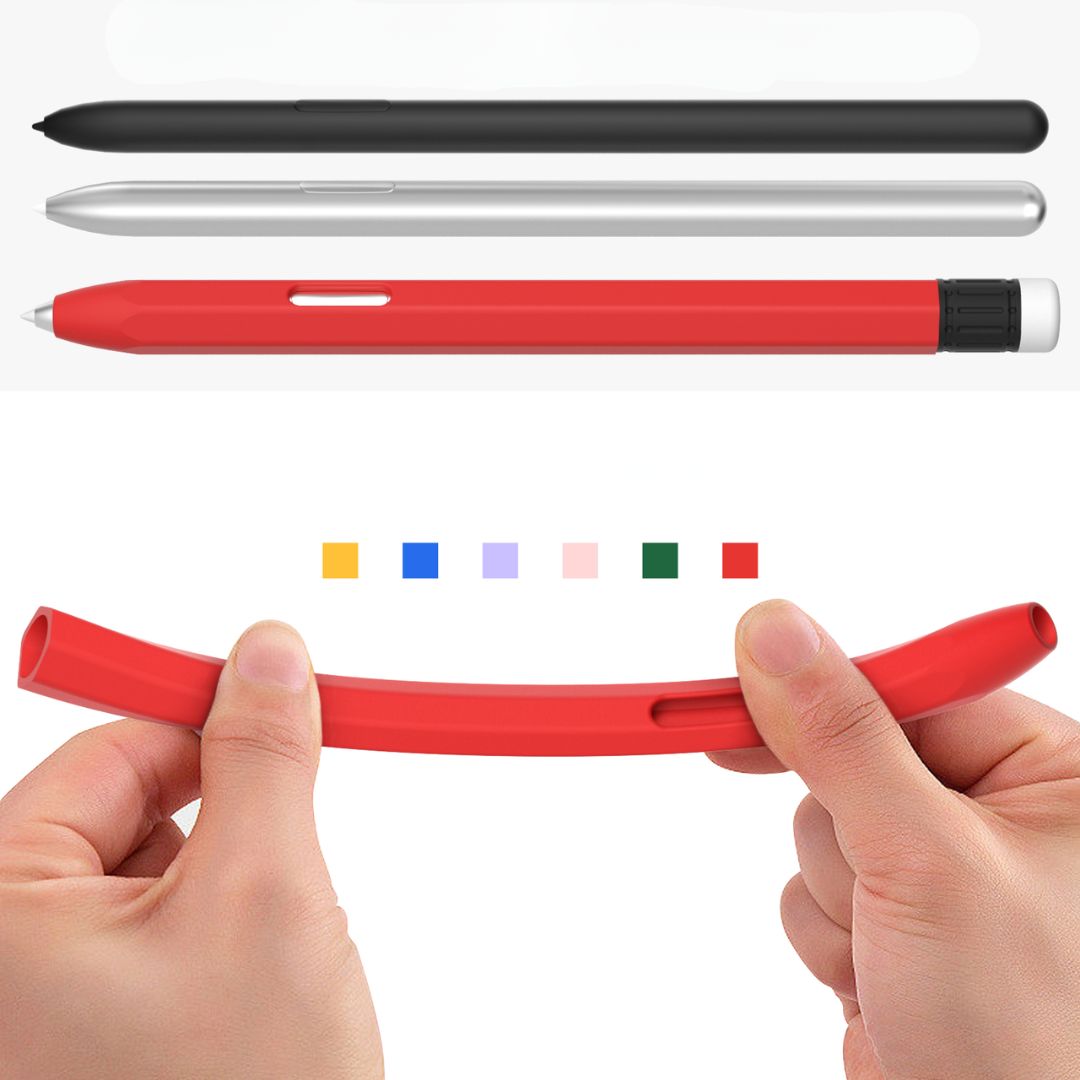 MLTIX 復古鉛筆款 Samsung S Pen 矽膠觸控筆套, 黃