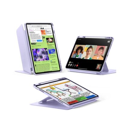 ESR 億色 巧置系列 筆槽款 iPad Air 11 吋 (第 6 代，2024，M2) 橫豎可直立平板保護殼, 羅蘭紫