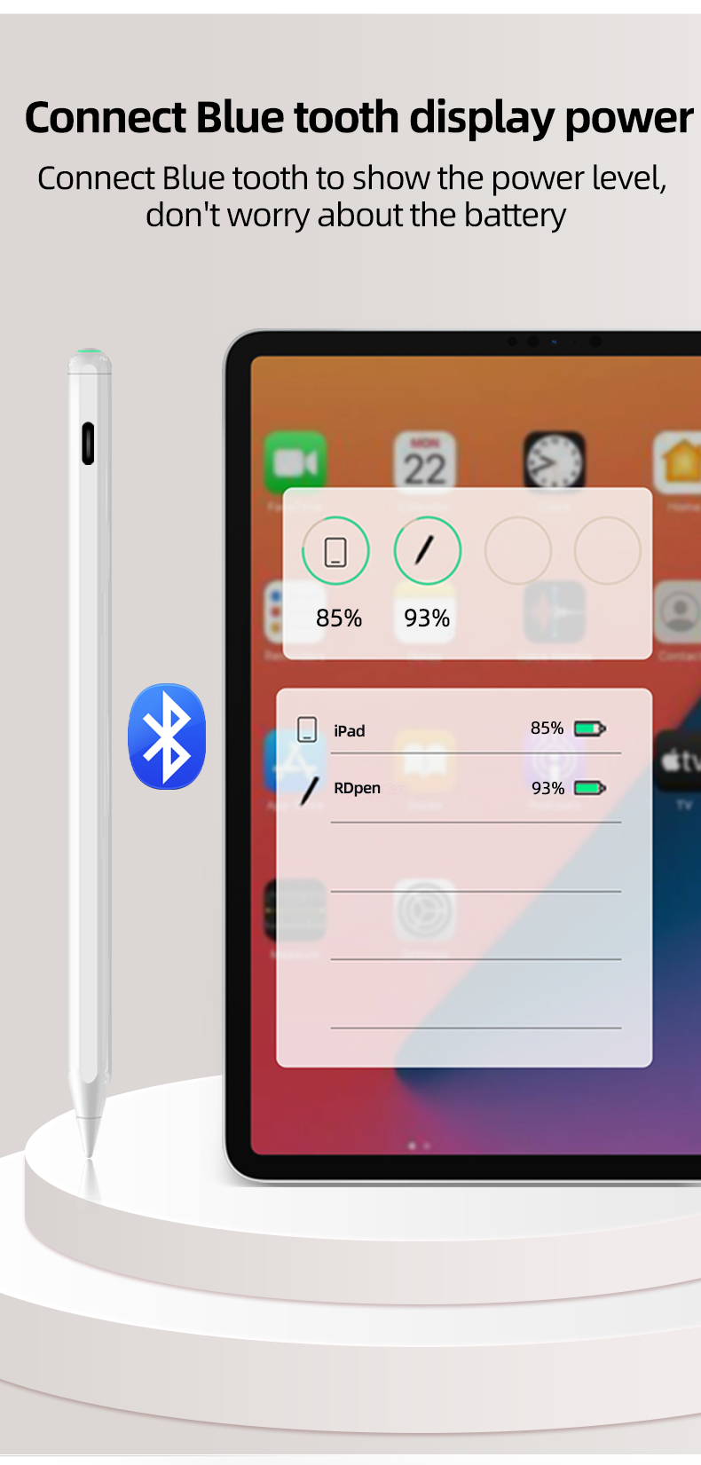 MLTIX X Pen Pro 書寫繪圖款 iPad 主動式觸控筆 - 贈送磁吸充電棒, 白