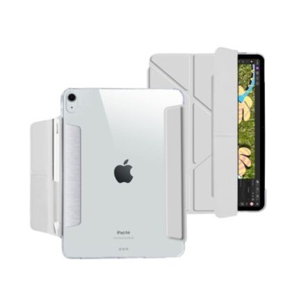 MLTIX MS2 可拆式多角度 iPad 10.9 吋 (第 10 代，2022) 透明背蓋保護殼, 灰