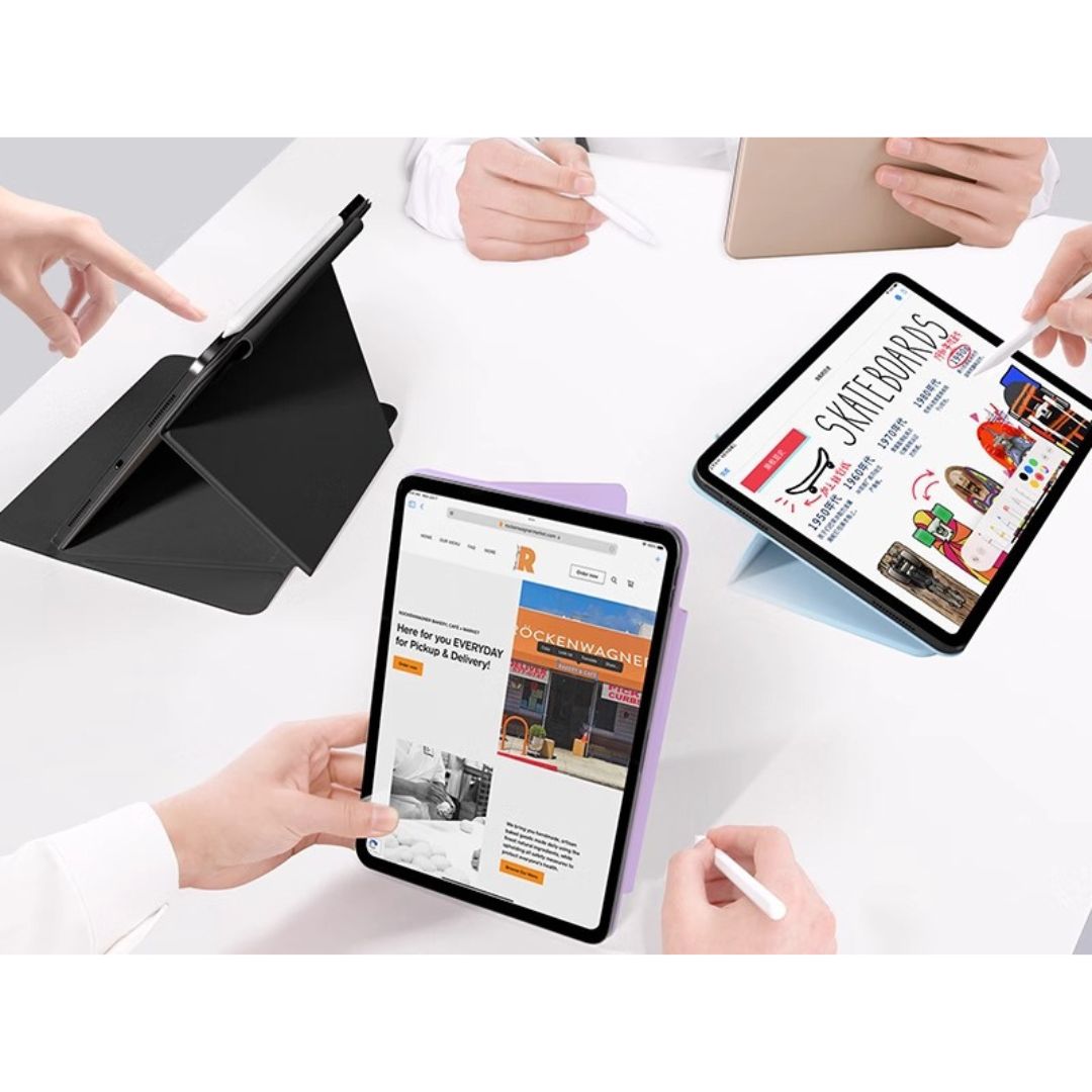 MLTIX MT2 磁吸可拆式 iPad Air 13 吋 (第 2 代,2025,M3) 聰穎雙面夾保護套, 黑