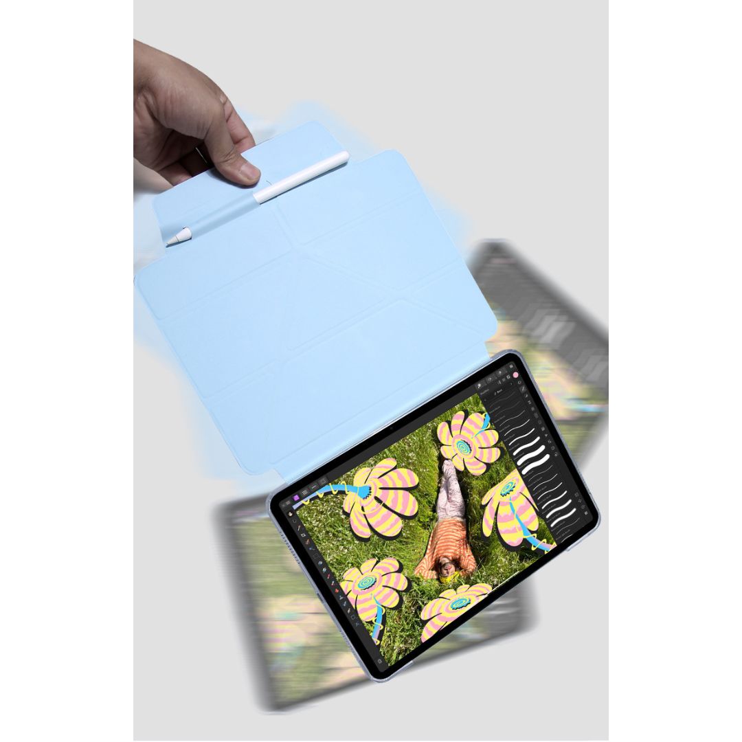 MLTIX MS2 可拆式多角度 iPad Air 10.9 吋 (第 4 代,2020) 透明背蓋保護殼, 粉
