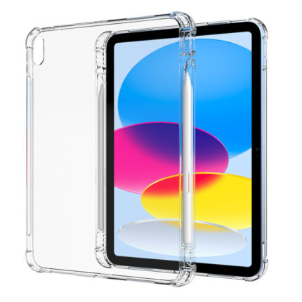 MLTIX 含筆槽四角防摔 iPad 11 吋 (第 11 代，2025，A16) 透明背蓋平板保護殼, 透明