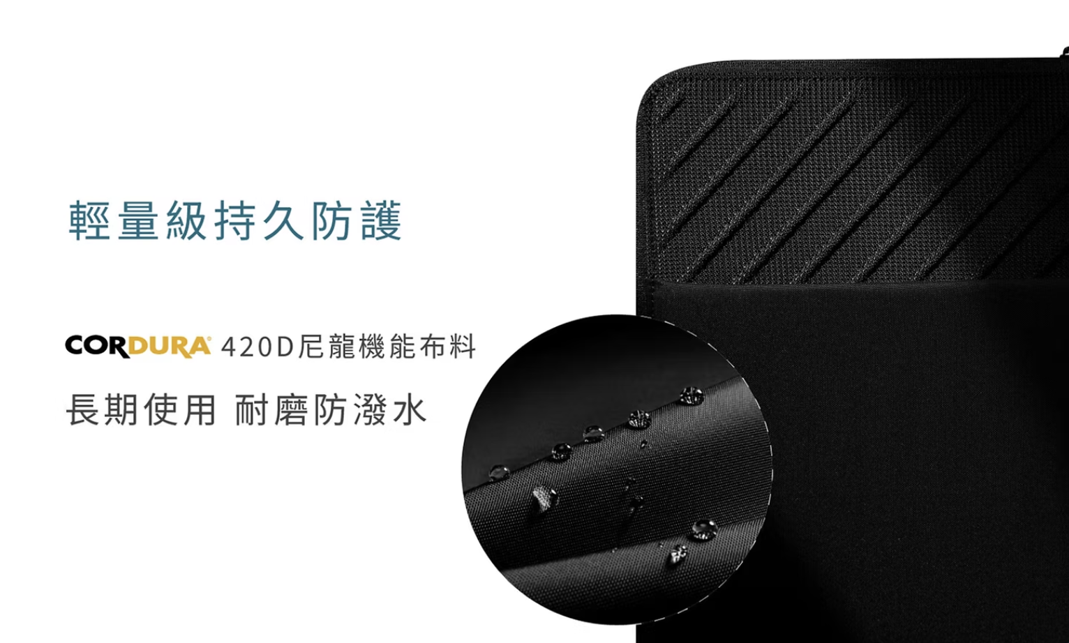 tomtoc 圓夢計畫 14吋包 手拿平板筆電收納包, 黑
