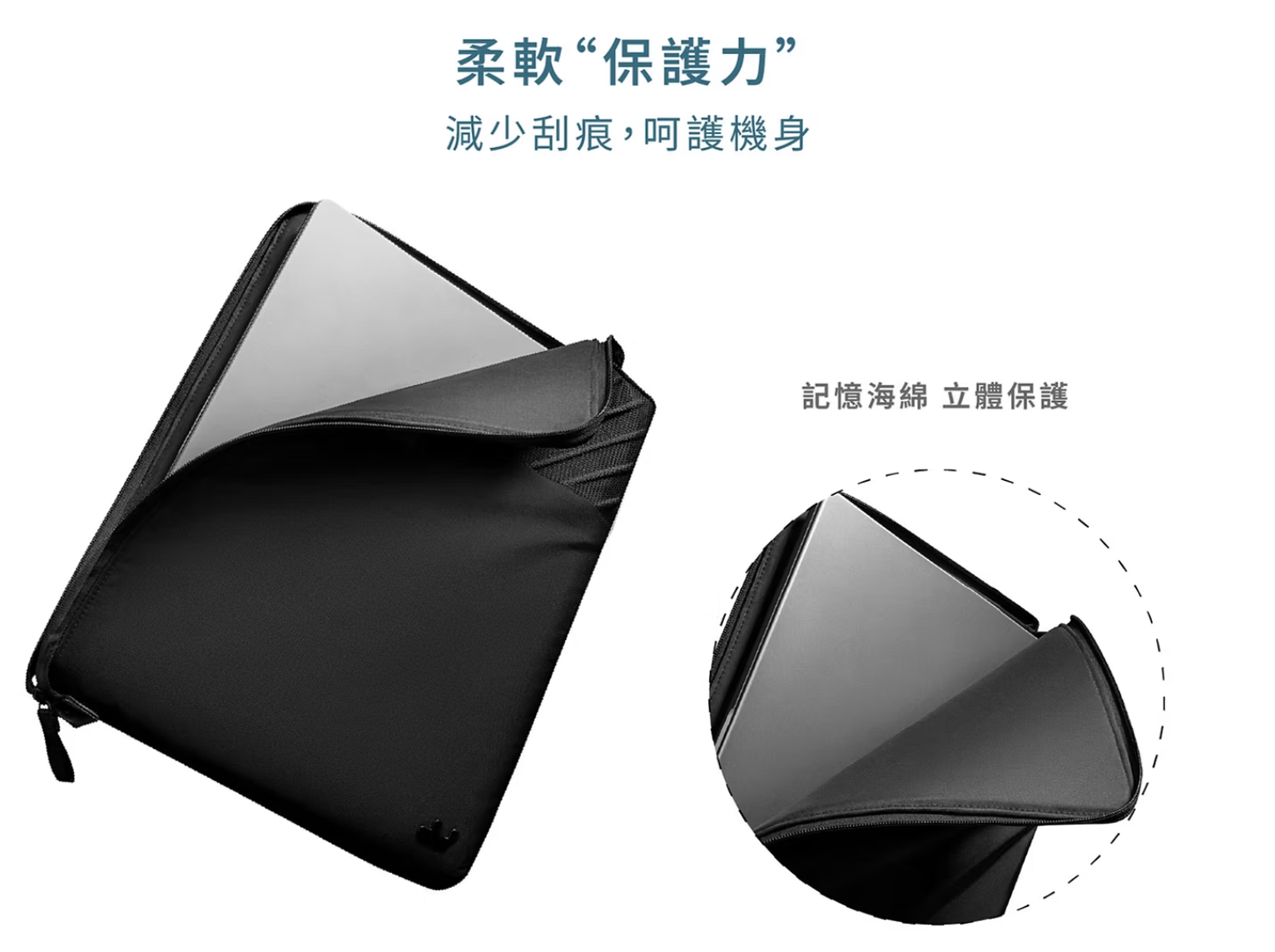 tomtoc 圓夢計畫 14吋包 手拿平板筆電收納包, 黑