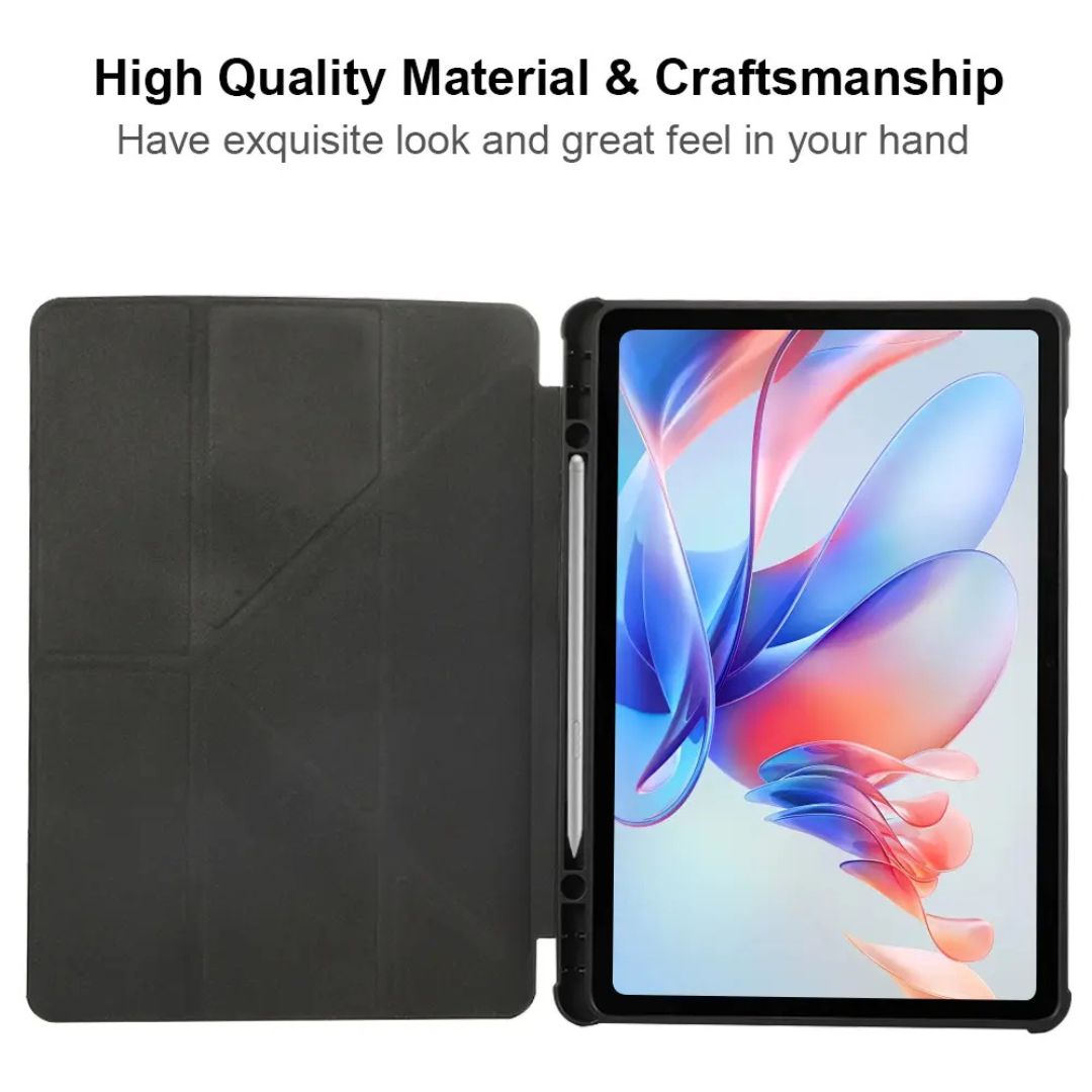 MLTIX 可直立防摔抗彎 Galaxy Tab S10 FE (10.9 吋,2025) 含筆槽多角度保護殼, 黑