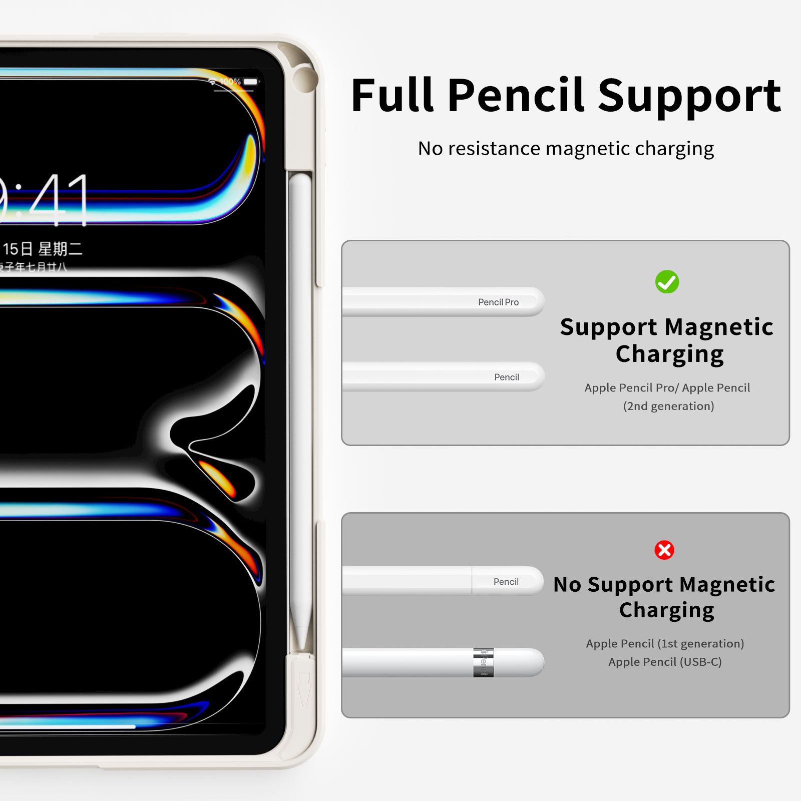 MLTIX MA-Y 可直立防摔 iPad Air 11 吋 (第 6 代,2024,M2) 抗彎透明背板保護殼, 紫