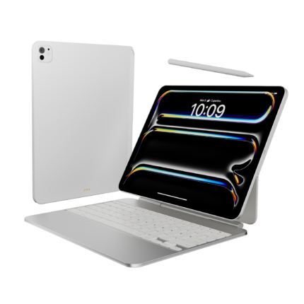 MAGEASY CoverBuddy Lite iPad Pro 13 吋 (第 7 代，2024，M4) 磁吸保護殼 - 支援 Apple 鍵盤  (本產品不含鍵盤), 白
