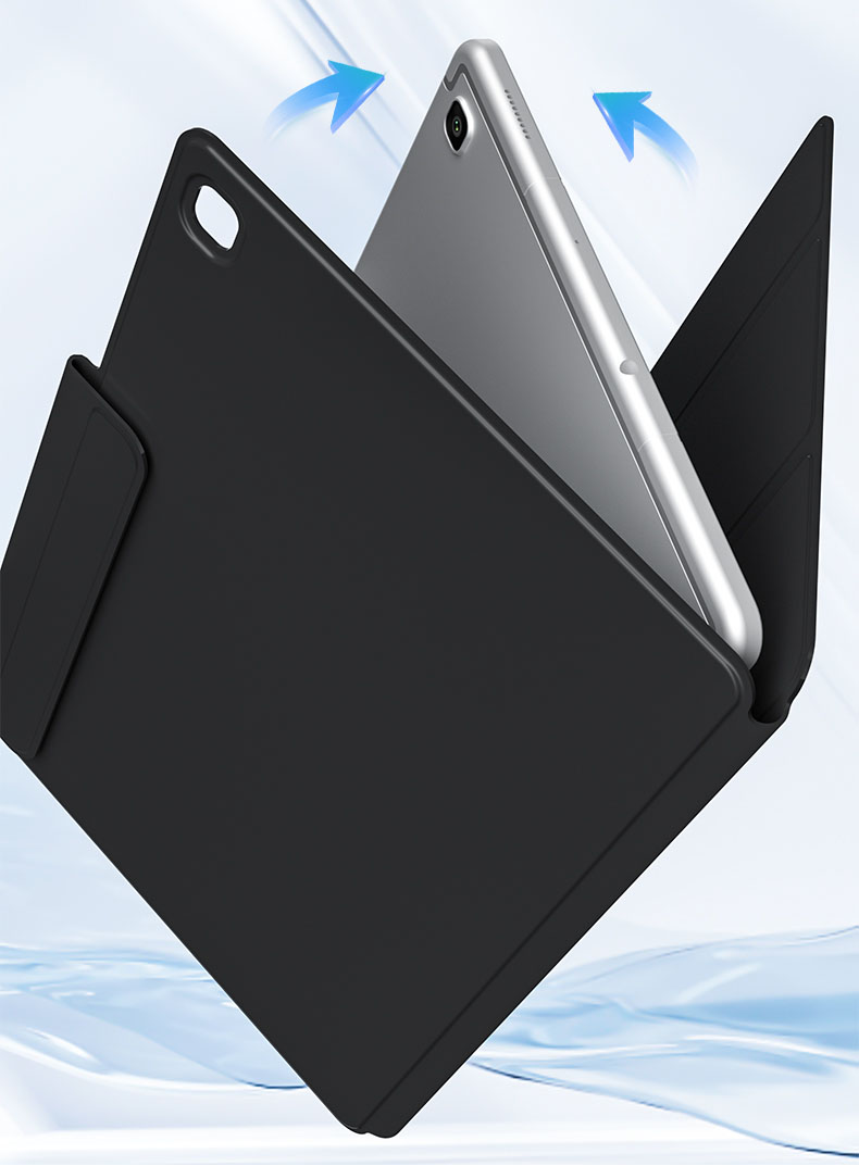MLTIX MT2 磁吸可拆式 Galaxy Tab S9+ (12.4 吋,2023) 聰穎雙面夾保護套, 黑