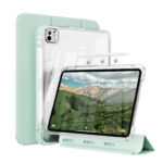 MLTIX MZH3 可拆卸滑軌 iPad Pro 12.9 吋 (第 6 代，2022，M2) 含筆槽透明背蓋保護殼, 淺綠色