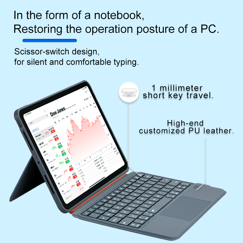 MLTIX MCK Pro 可直立抗彎曲 iPad Pro 12.9 吋 (第 4 代,2020) 可拆式防摔鍵盤保護殼 - 繁體, 霧灰