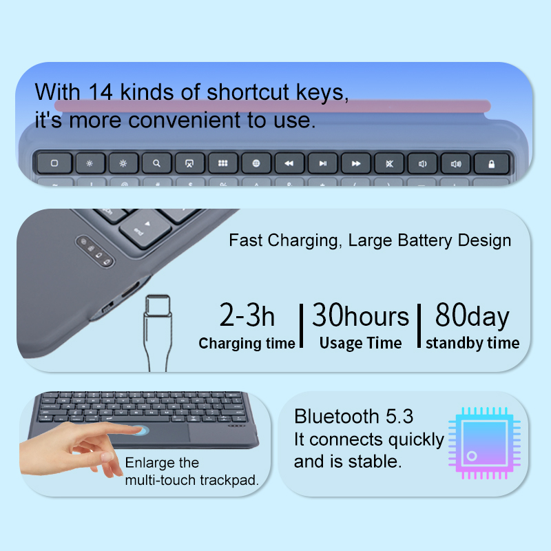 MLTIX MCK Pro 可直立抗彎曲 iPad Pro 12.9 吋 (第 4 代,2020) 可拆式防摔鍵盤保護殼 - 繁體, 霧灰