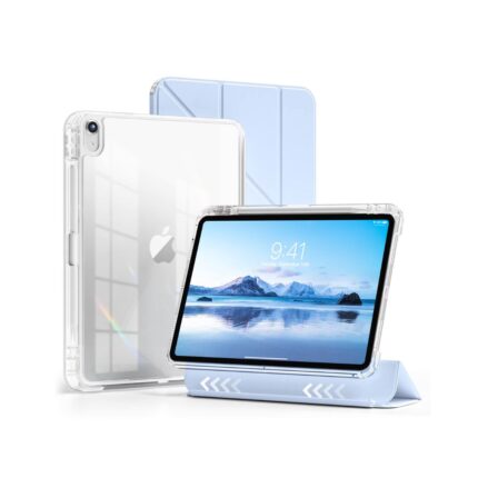 MLTIX MZH 可拆卸插槽式 iPad Pro 12.9 吋 (第 3 代，2018) 多角度含筆槽透明被蓋保護殼, 冰藍