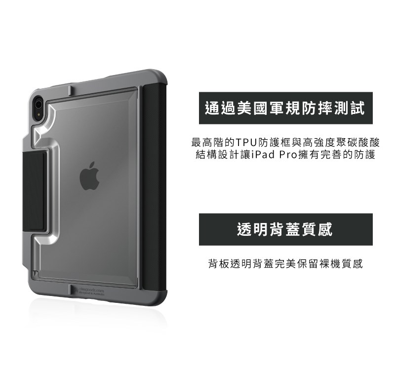 STM Dux Plus 專用強固軍規防摔 iPad Air 11 吋 (第 8 代,2026,M4) 保護殼, 藍