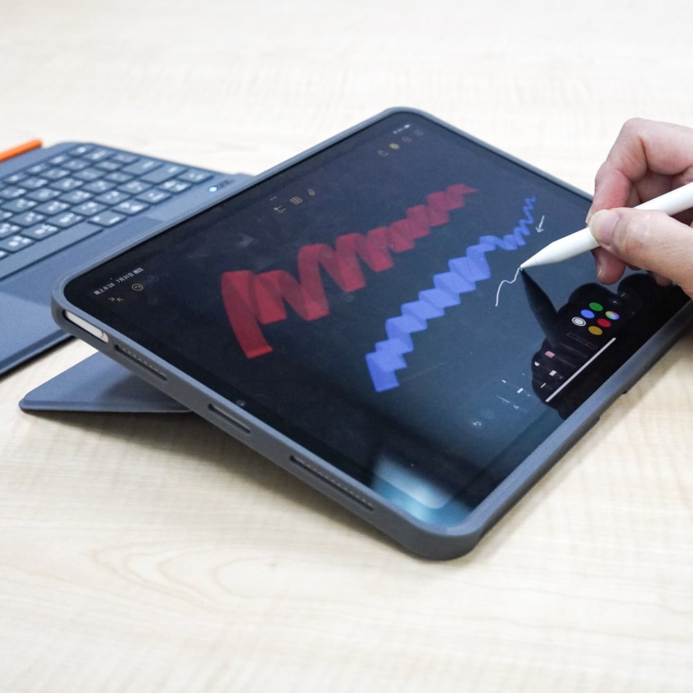 MLTIX MCK Pro 可直立抗彎曲 iPad Air 13 吋 (第 3 代,2026,M4) 可拆式防摔鍵盤保護殼 - 繁體, 霧灰