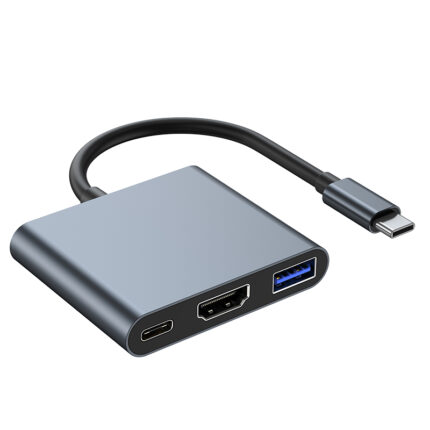 MLTIX 三合一 多功能 支援 USB-C Hub-2005 集線器, 銀色