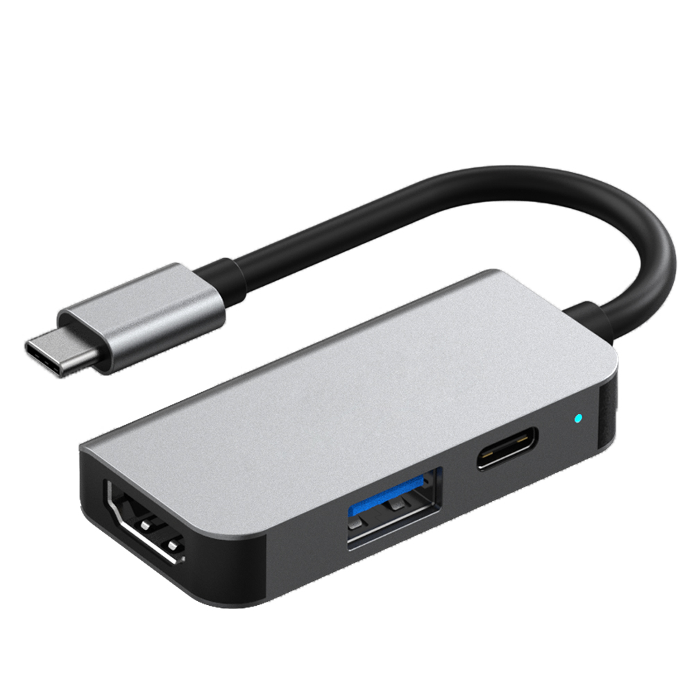 MLTIX 三合一 多功能 支援 USB-C Hub-2122 集線器, 銀色