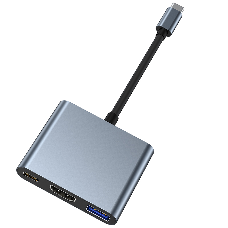 MLTIX 三合一 多功能 支援 USB-C Hub-2005 集線器, 銀色