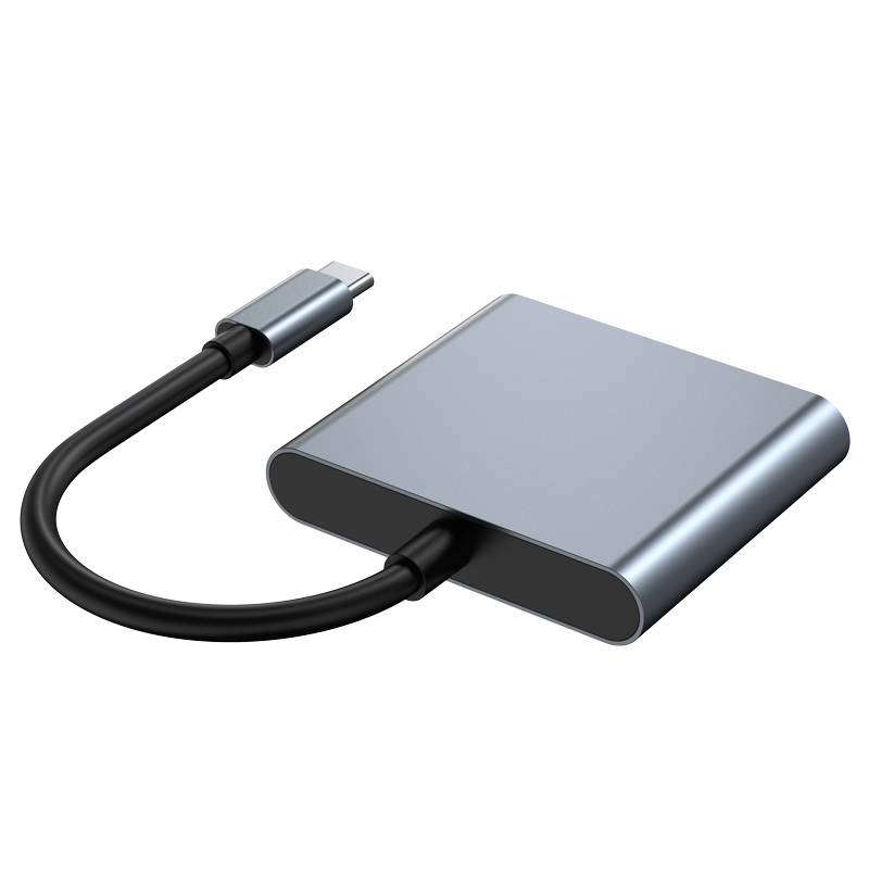 MLTIX 三合一 多功能 支援 USB-C Hub-2005 集線器, 銀色