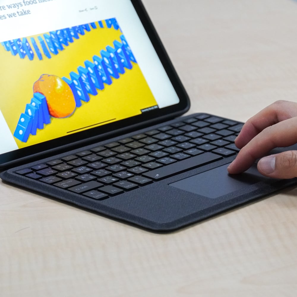 MLTIX 可直立多角度 iPad Pro 11 吋 (第 5 代,2024,M4) 含筆槽可拆式鍵盤保護殼 - 繁體, 白